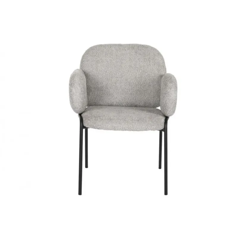 Krzesło tapicerowane FELIX szare 88x66 cm - Oferta limitowana
