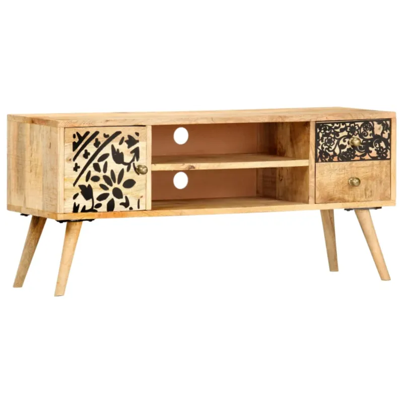 vidaXL Szafka pod TV, 100x30x45 cm, lite drewno mango - Kup online
