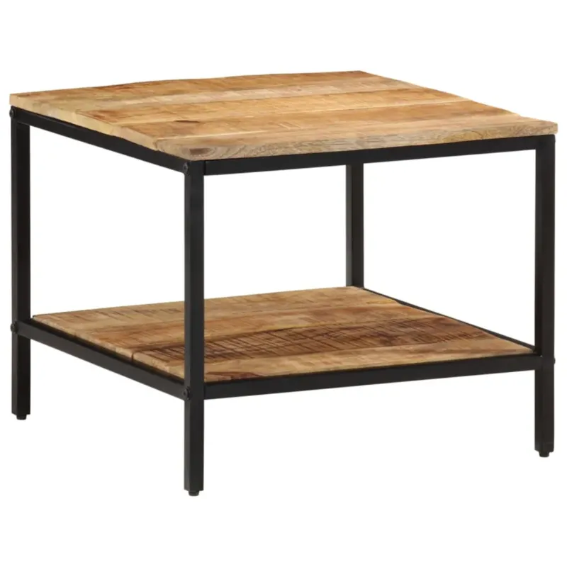 vidaXL Stolik kawowy, 55x55x45 cm, surowe lite drewno mango - Hit cenowy