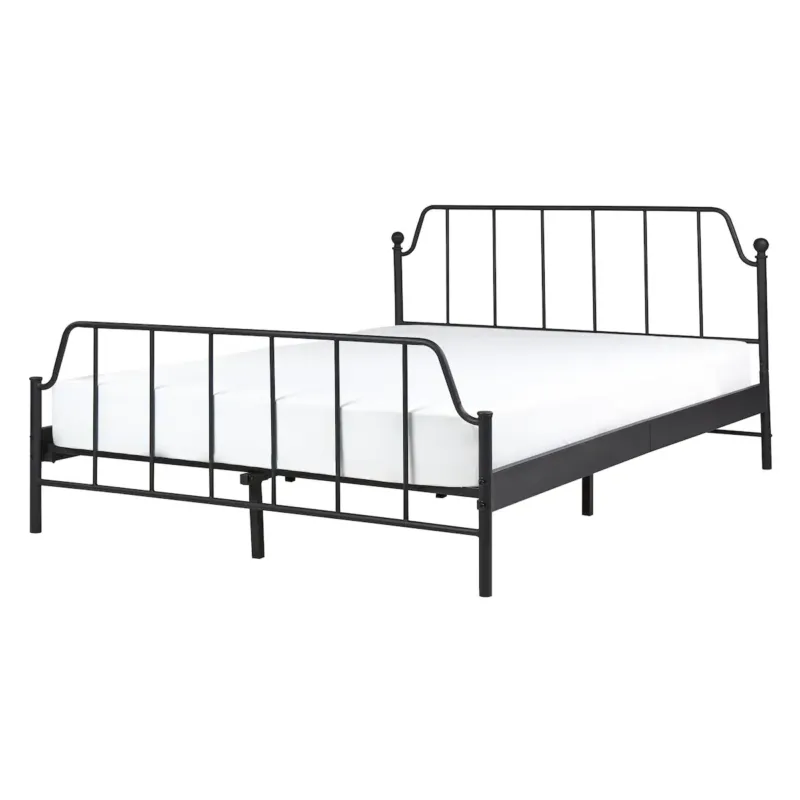 Łóżko Metal MAURESSAC 140 x 200 cm Czarny - Wybór klientów