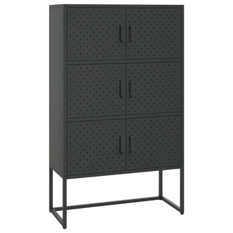 Rabat vidaXL Szafka, czarna, 80x35x135 cm, stal -