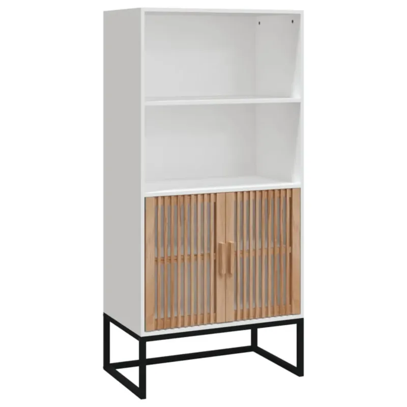 vidaXL Wysoka szafka, biała, 60x35x125 cm, materiał drewnopochodny - Ostatnie sztuki