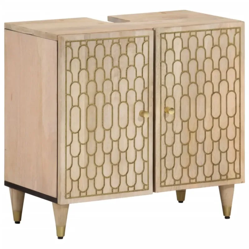 Zniżka vidaXL Szafka pod umywalkę, 62x33x58 cm, lite drewno mango -
