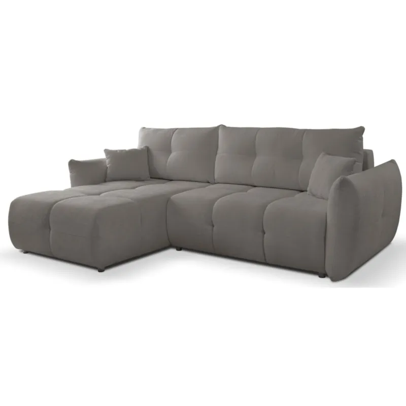 Narożnik z funkcją spania do salonu BOSE, lewostronny, szary - Wyjątkowa oferta