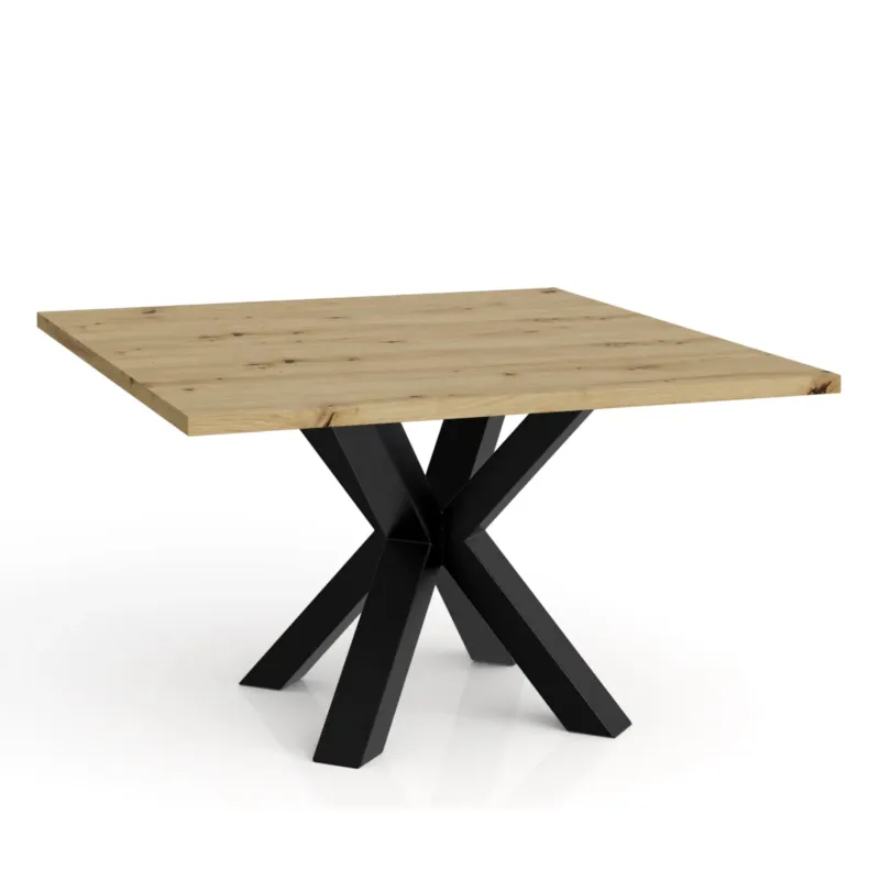 Zamów dziś Stolik kawowy NEO kwadratowy 90x90 z metalową podstawą- dąb artisan -