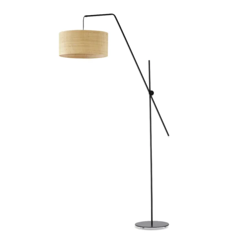 Lampa stojąca podłogowa przegubowa regulowana z abażurem walec MODERN - Bestseller