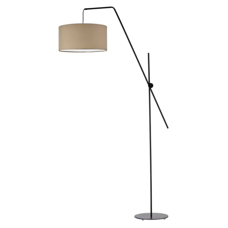 Lampa stojąca podłogowa przegubowa regulowana z abażurem walec MODERN - Bezpieczne zakupy