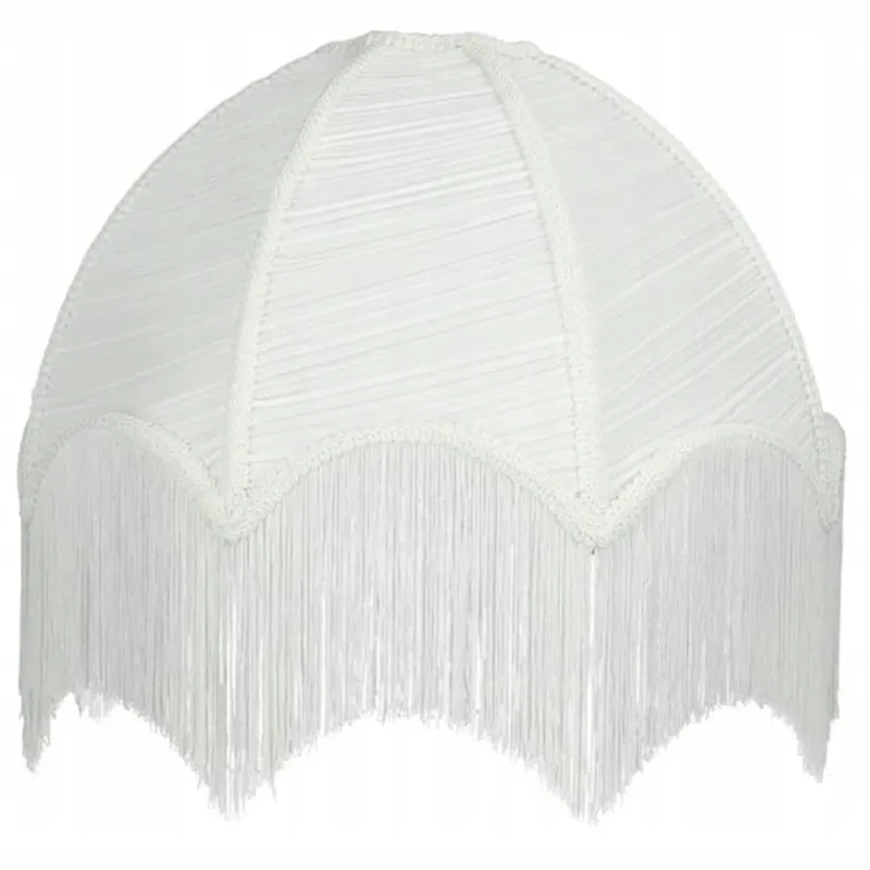 Tani ABAŻUR NA ŻARÓWKĘ KLOSZ DUŻY 45cm E27 E14 DO LAMPY STOJĄCEJ WISZĄCEJ BIAŁY -
