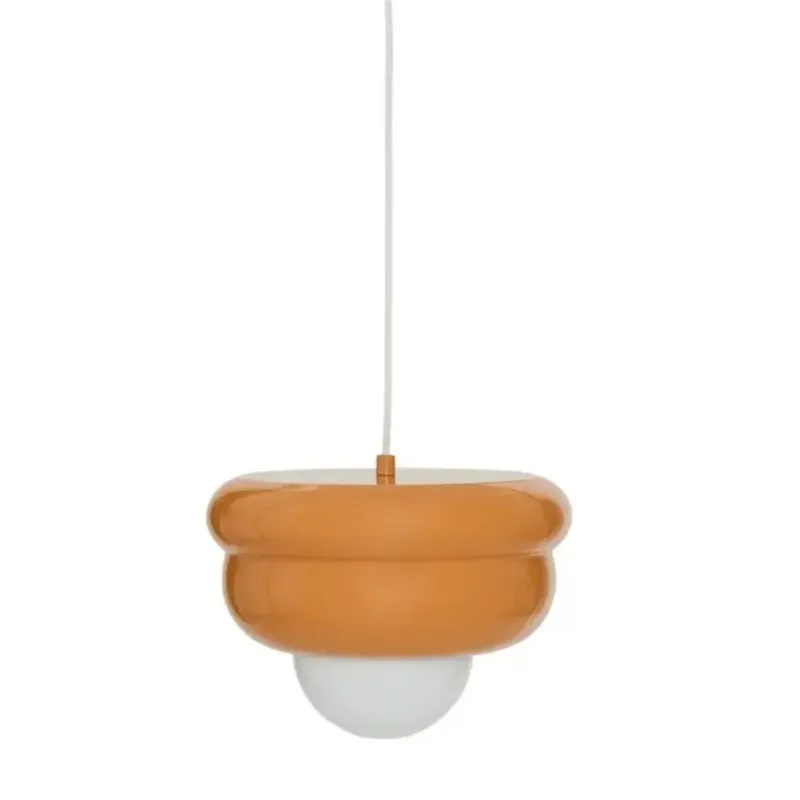 Wyjątkowa oferta Lampa wisząca, metal+szkło, Patty, pomarańczowa -