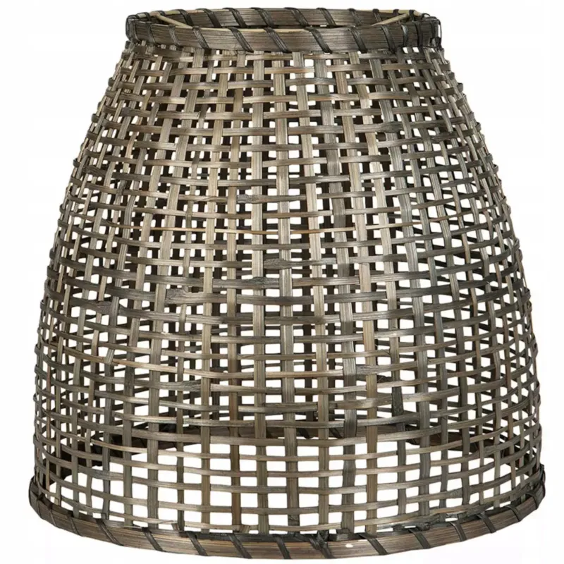 Premium KLOSZ ABAŻUR DO LAMPY WISZĄCEJ SUFITOWEJ 34cm boho drewniany E27 -