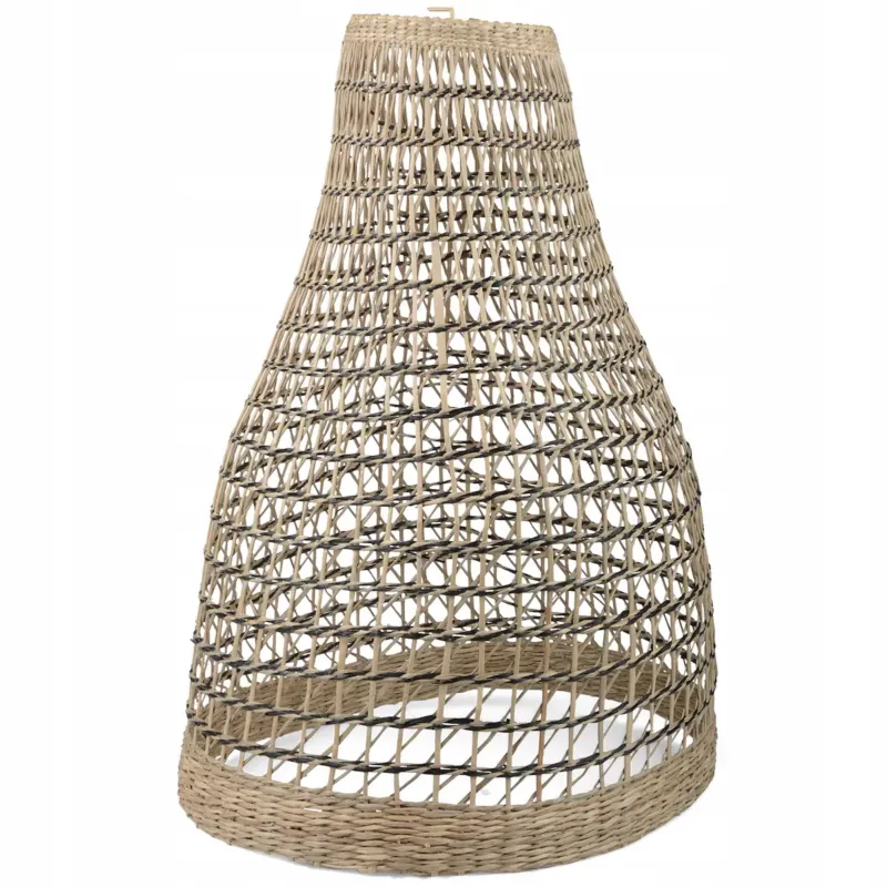 ABAŻUR NA ŻARÓWKĘ KLOSZ NATURALNY BOHO SKANDYNAWSKI 50cm DO LAMPY WISZĄCEJ - Nie przegap