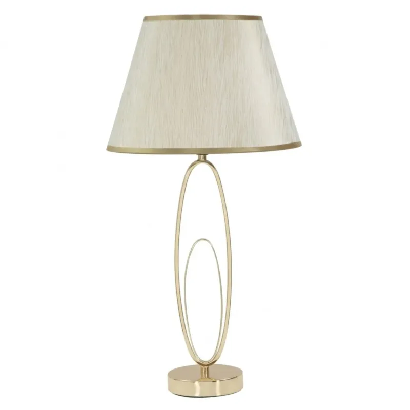 Lampa stołowa GLAM FLUSH, metalowa, złota, Ø 30x58 cm - Niska cena