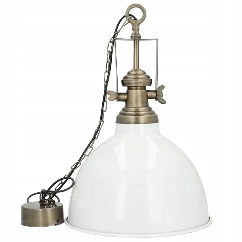 LAMPA SUFITOWA WISZĄCA DUŻA XL NAD STÓŁ WYSPE LOFT BIAŁA 60cm DO SALONU - Ograniczona ilość