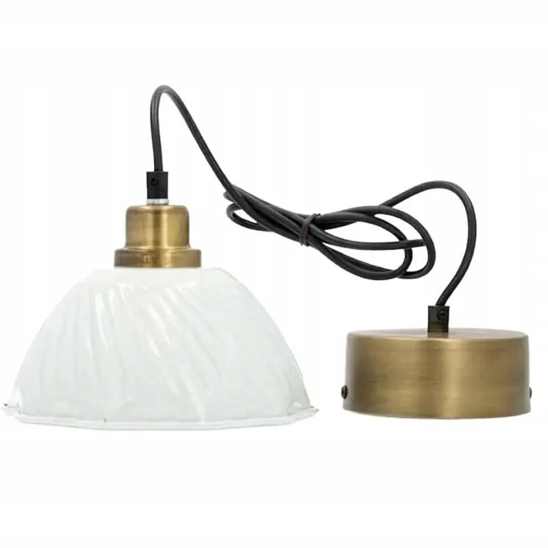 LAMPA SUFITOWA WISZĄCA NAD STÓŁ MAŁA 20cm BIAŁA LOFT METALOWA DO SALONU - Ograniczona ilość