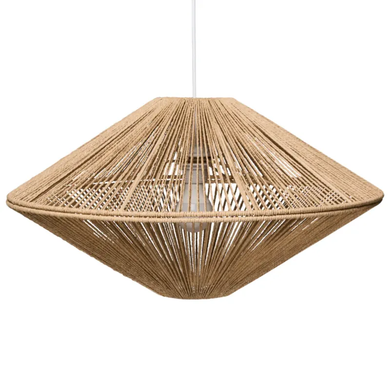 Lampa wisząca CAVES Papierowa plecionka Naturalny - Nie przegap