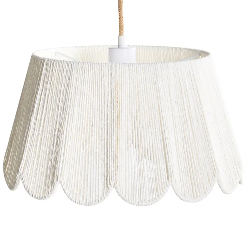 Lampa wisząca SEBAKWE Papierowa plecionka Jasnobeżowy - Wyprzedaż