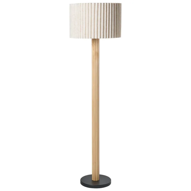 Lampa podłogowa BELESSA Len Jasnobeżowy - Ekspresowa dostawa