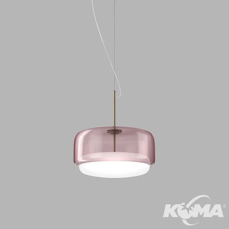 Sprawdź teraz Lampa wisząca różowa/stalowa 13W led 2700K 2000 lm ściemnialna