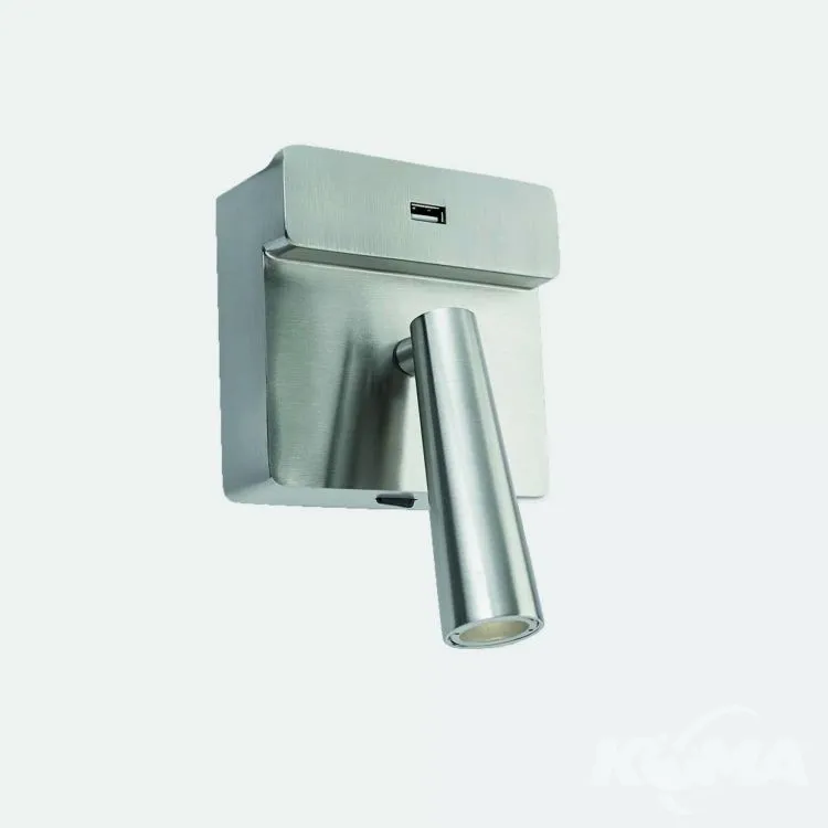 Lampa ścienna 2700K 4,5W IP20 USB nikiel satynowany Zamów dziś