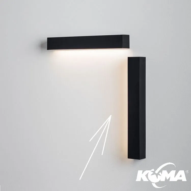 Nowy Kinkiet czarny 12.6W LED 2700K 1155 lm >90° CRI>95 IP44 ściemnialny