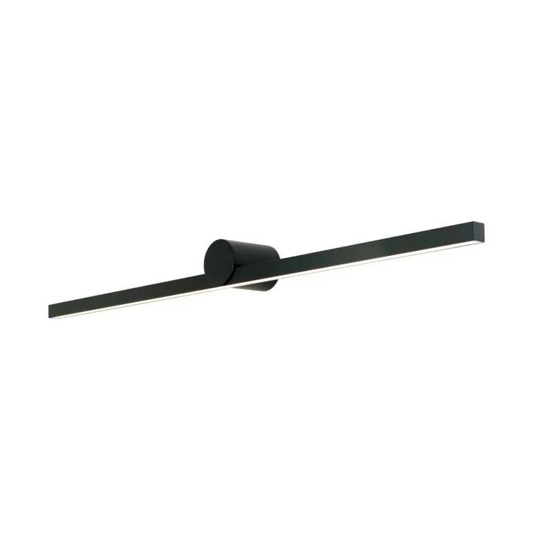 Kinkiet ścienny łazienkowy hermetyczny 101cm 24W 3000K IP54 matowy opal / czarny Cena promocyjna
