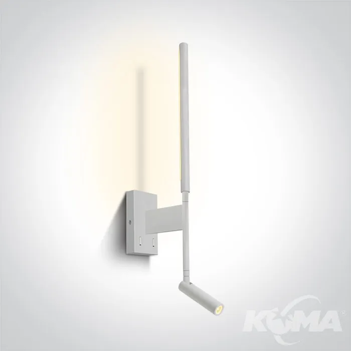 Lampa ścienna 3W + 6W 3000K 530lm led biały Hit cenowy
