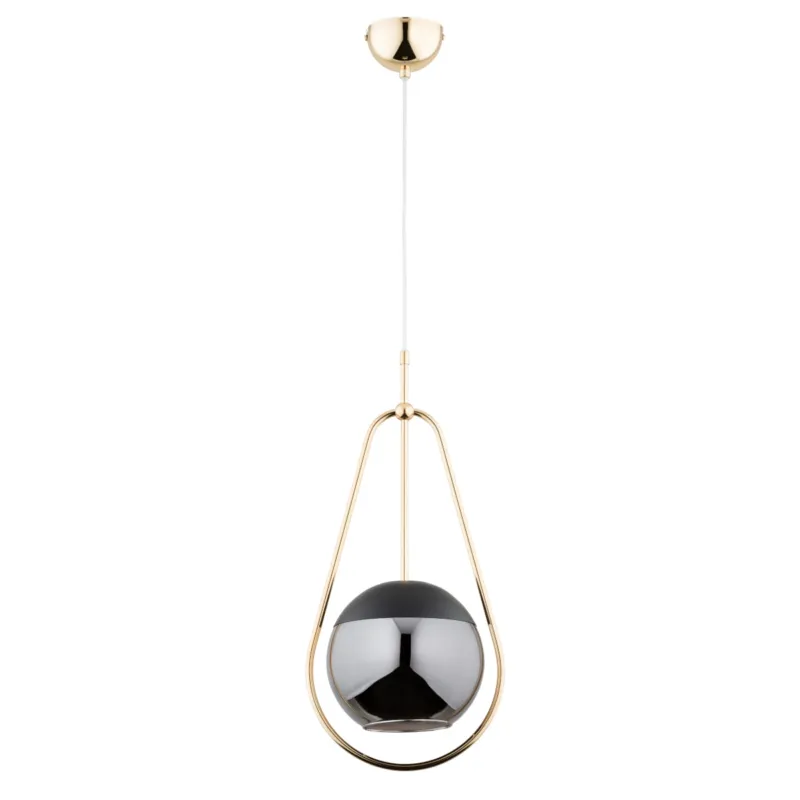 Lampa wisząca Eldorado 61246 Alfa 1xE27 LED Metal Czarny - Złoty Cena promocyjna