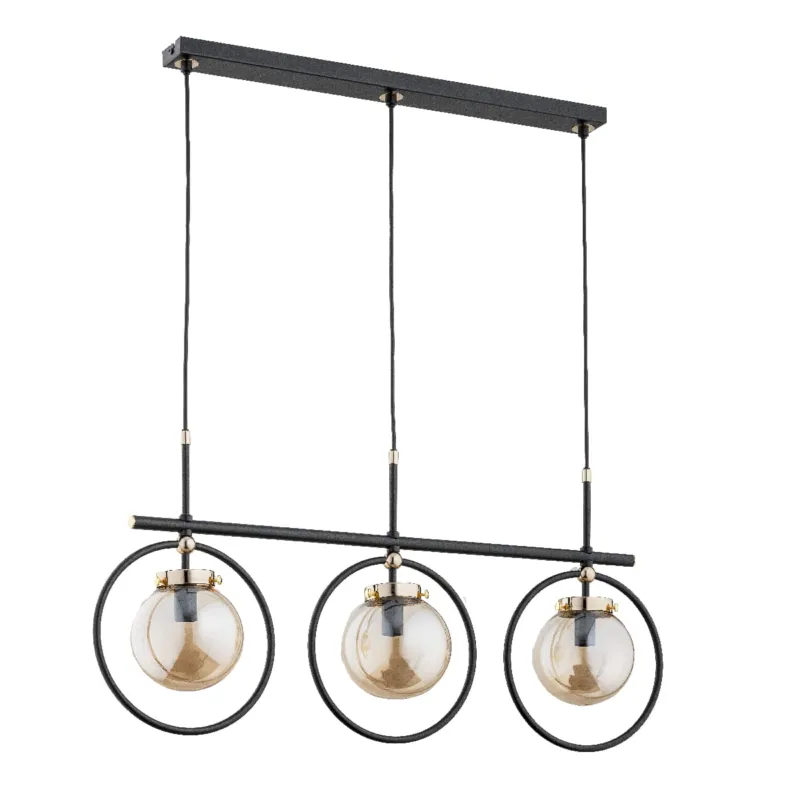 Lampa wisząca Emiko 62186 Alfa 3xE14 LED Metal Czarny - Stare Złoto Sprawdź teraz
