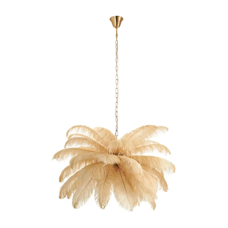 Lampa wisząca Emu ST-DN127 beige Step into Design 6xE14 40W Metal/Pióra Beż Hit cenowy
