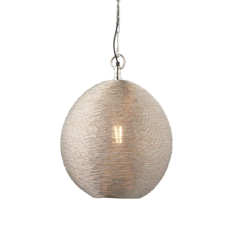 Lampa wisząca Endon Asha 1x10W E27 Stal Nikiel Najlepsza cena