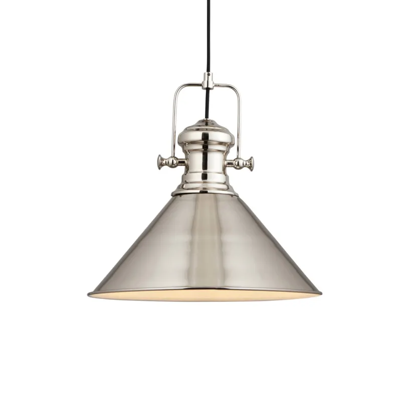 Lampa wisząca Endon Brampton 1x10W E27 Stal Nikiel Wysoka jakość