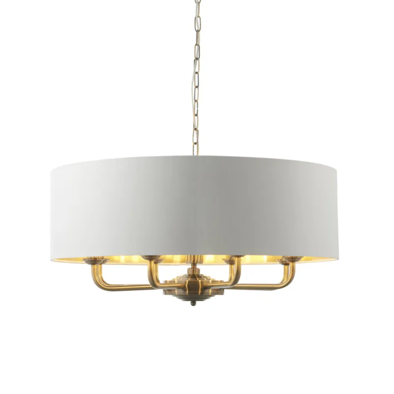 Hit cenowy Lampa wisząca Endon Highclere 8x40W E14 Stal Mosiądz