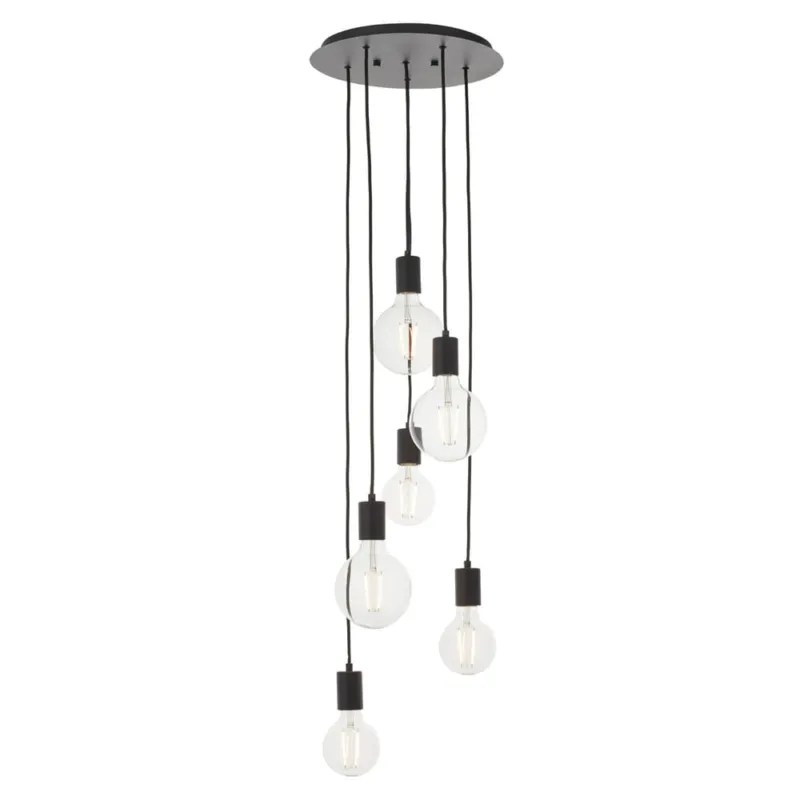 Lampa wisząca Endon Studio 6x10W E27 Stal Czarny Nowość