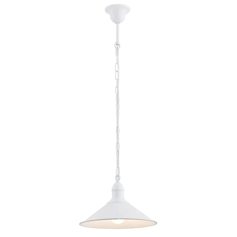 Lampa Wisząca Erba 630 Argon 1xE27 15W Stal Lakierowana, Biały mat Hit cenowy