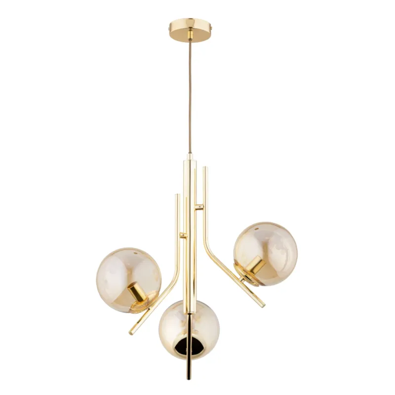 Promocja Lampa wisząca Estel 62332 Alfa 3xE14 LED Metal Złoty