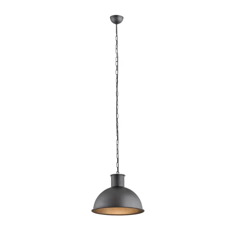 Lampa Wisząca Eufrat 3192 Argon 1xE27 15W Stal Lakierowana, Antracyt Nowy
