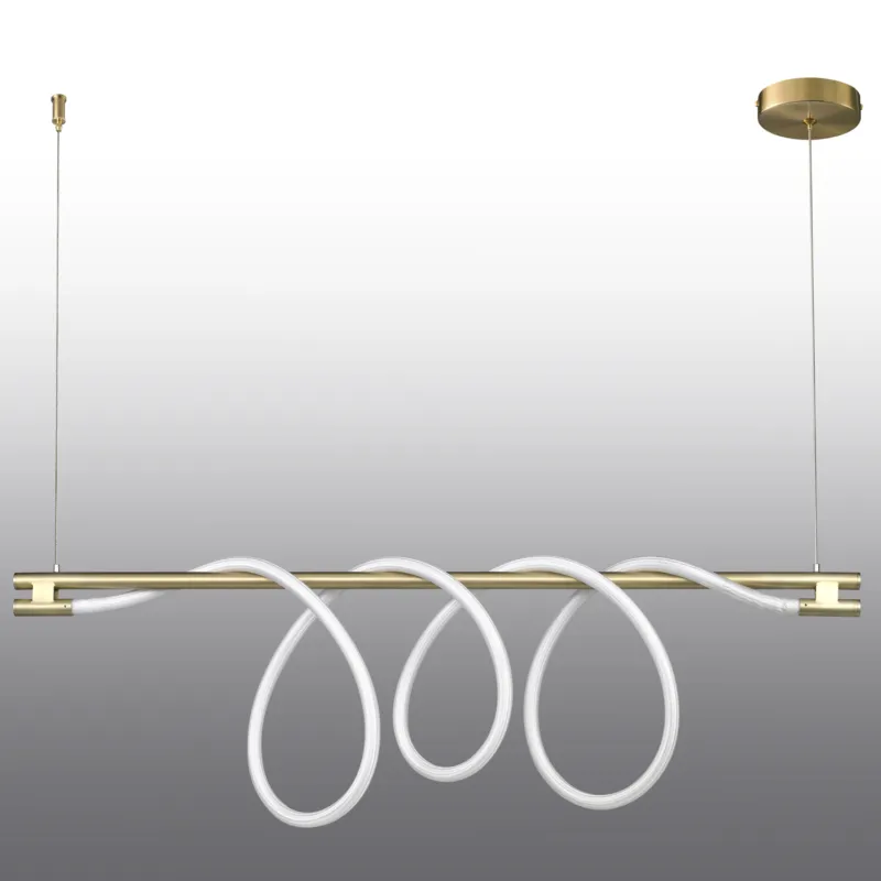 Tylko dziś Lampa wisząca Fantasia Long ST-9282P/L2 Step into Design 2xLED 35W Metal/Tkanina Złoty