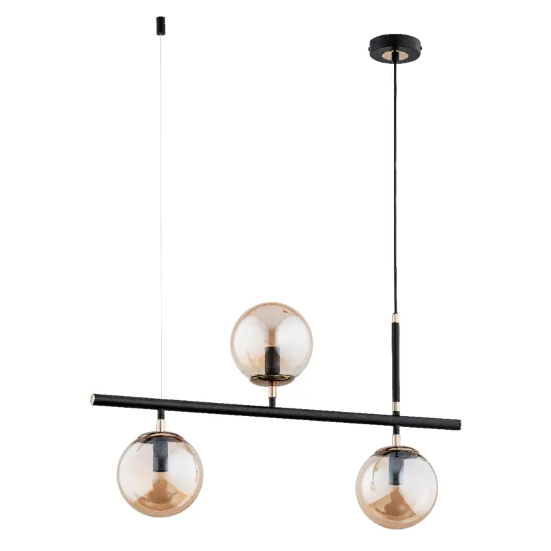 Lampa wisząca Fingo 63037 Alfa 3xE14 LED Metal Czarny - Stare Złoto Kup teraz