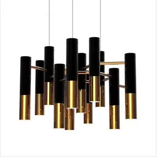 Zamów dziś Lampa wisząca Golden Pipe ST-5719-13 Step into Design 13xE14 20W Metal Czarno Złoty