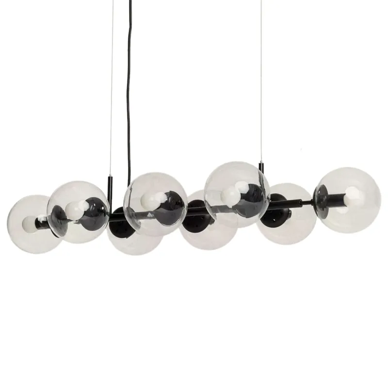 Wyjątkowa oferta Lampa wisząca Grappa ABR-LWP-8XE14 Abruzzo 8xE14 25W Szkło, Metal Czarny