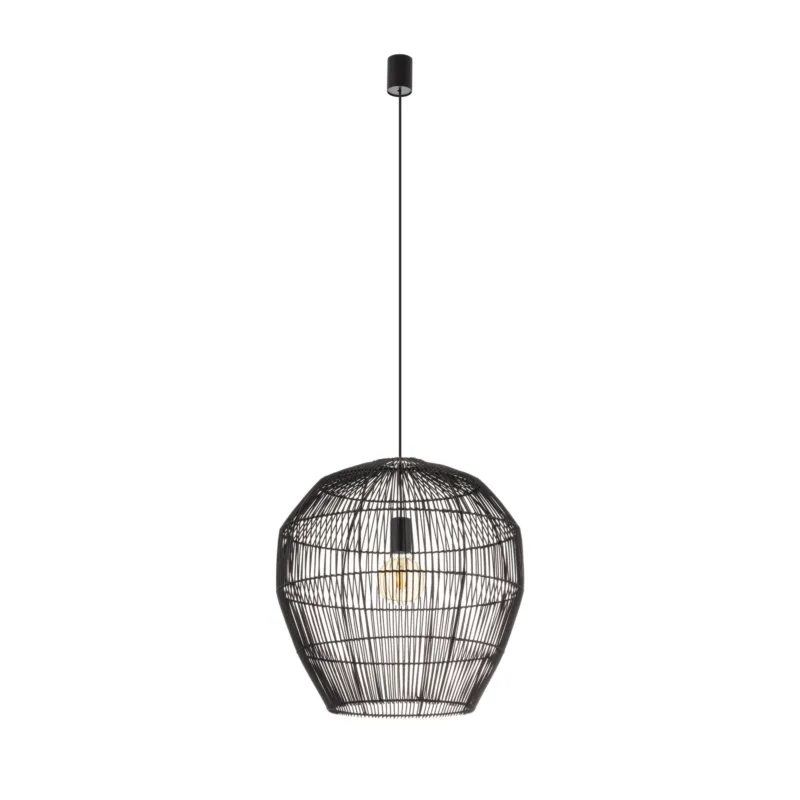 Wyprzedaż Lampa wisząca HAITI M 11167 Nowodvorski 1xE27 25W only LED Bambus Czarny