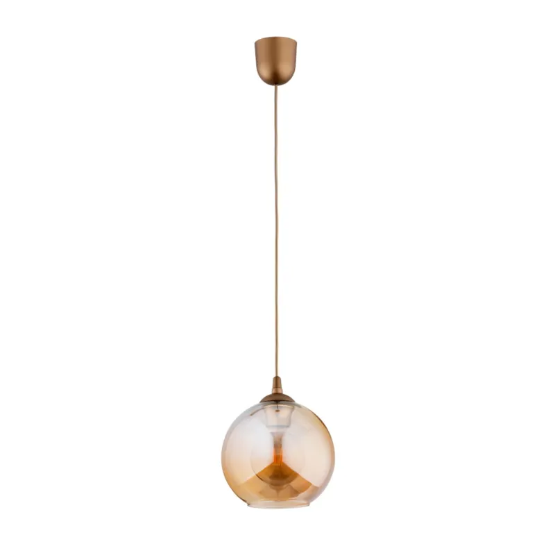 Nowość Lampa wisząca Flesz 60999 Alfa 1xE27 LED Tworzywo/Szkło Złoty