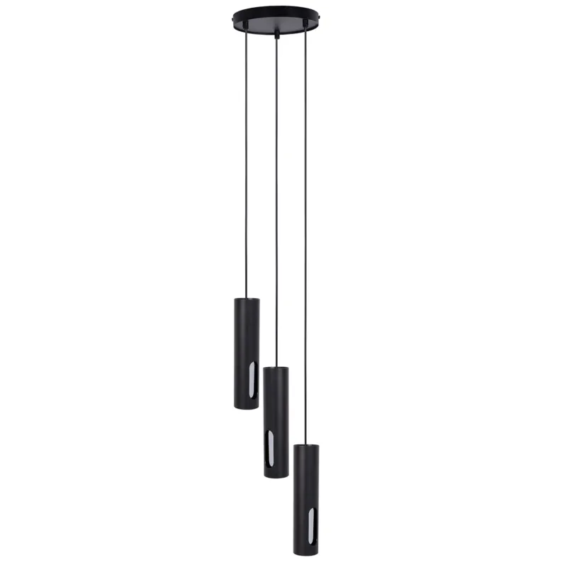 Lampa wisząca FLOW Sigma Lighting 3XGU10 MAX 10W LED Stal lakierowana Czarny/Czarny/Srebrny Popularny