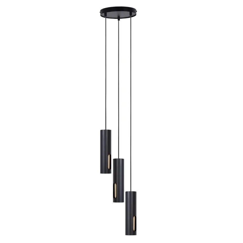 Hit cenowy Lampa wisząca FLOW Sigma Lighting 3XGU10 MAX 10W LED Stal lakierowana Czarny/Czarny/Złoty