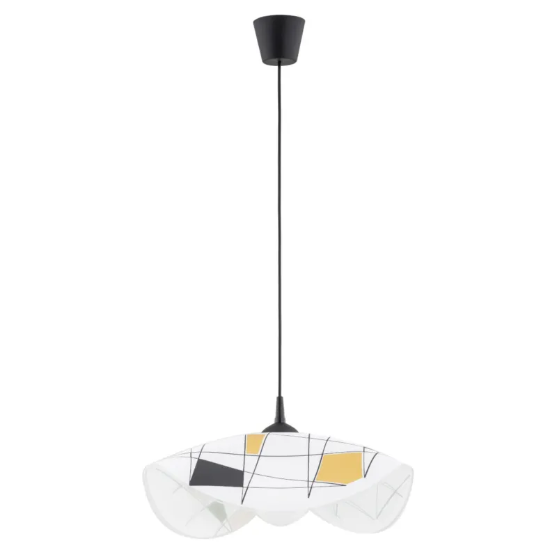 Lampa wisząca Frezja 60986 Alfa 1xE27 LED Tworzywo/Szkło Czarny Nie przegap