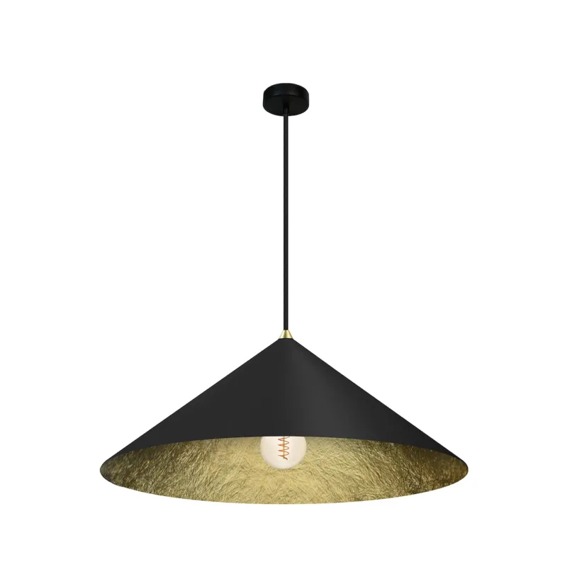 Wyjątkowa oferta Lampa wisząca FUJI MLP0645 Milagro 1xE27 Kompozyt + Metal Czarny / Złoty