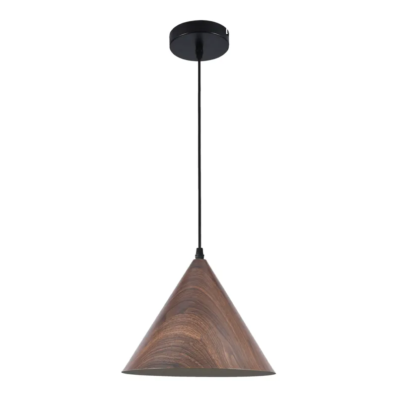 Oferta limitowana Lampa wisząca FUJI MLP0871 Milagro 1xE27 Metal Imitacja Drewna + Czarny