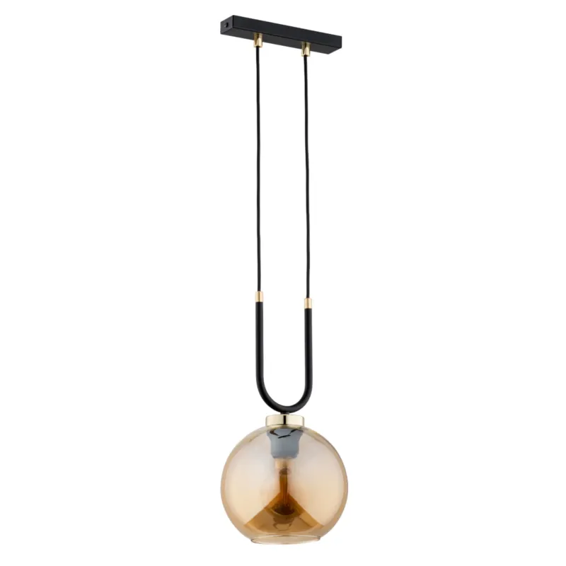 Cena promocyjna Lampa wisząca Gemma 61256 Alfa 1xE27 LED Metal Czarny - Złoty
