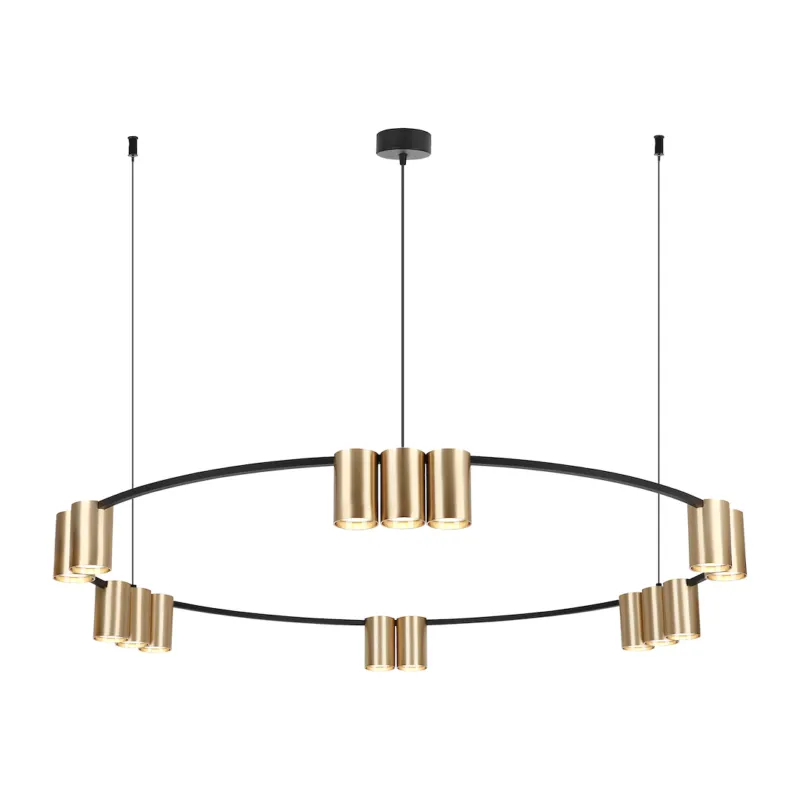 Lampa wisząca GENESIS ML0378 Milagro 15xGU10 max 8W LED Aluminium Czarny / Złoty Hit cenowy