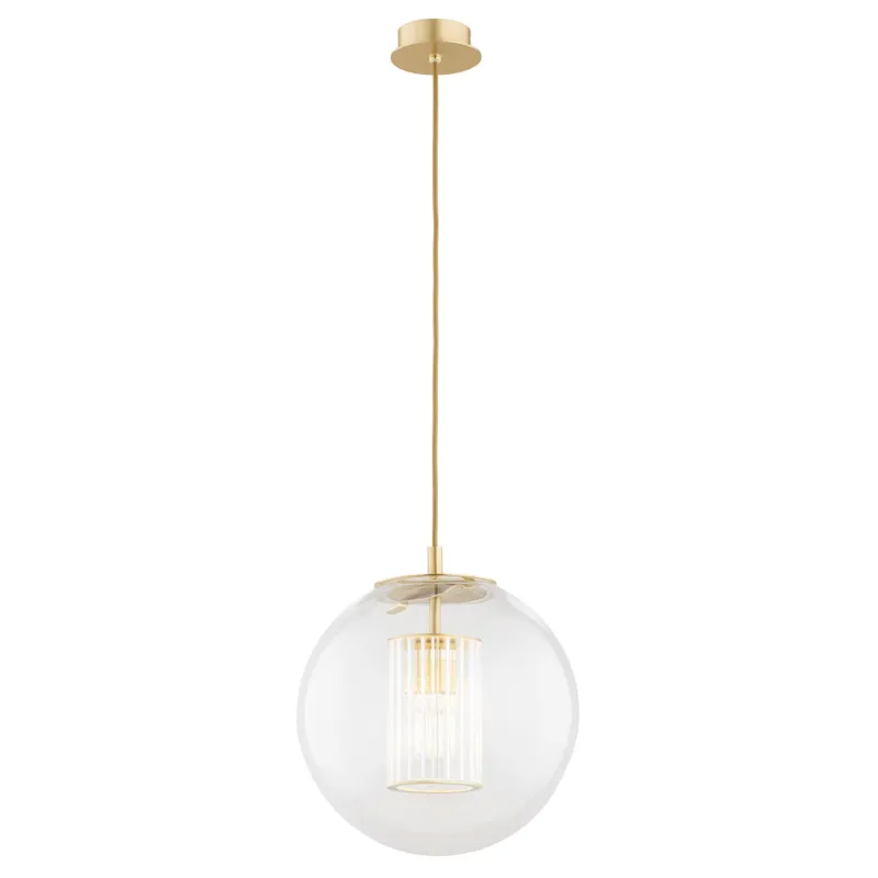 Lampa Wisząca Hampton 8626 Argon 1xE27 15W Szkło/ Mosiądz, Transparentny / Mosiądz Szczotkowany Kup online